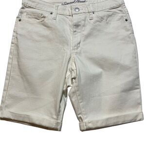 Universal Thread Cream Jean Shorts Knee-Length